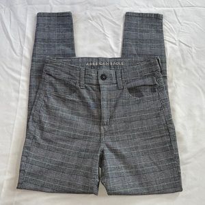 American Eagle Plaid Jeggings, Size 6R